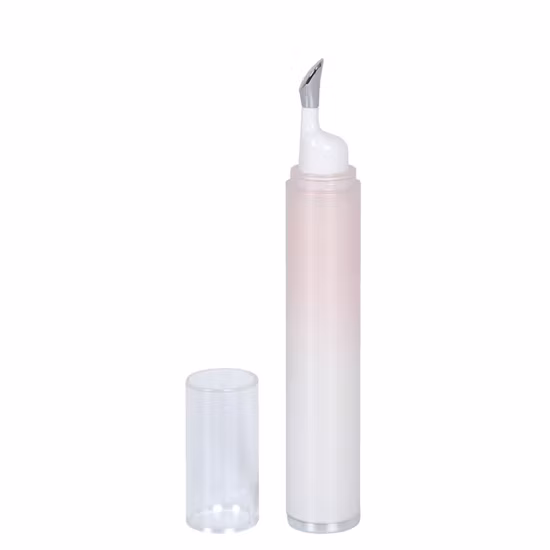 Parede dupla 7,5ml 10ml 15ml Clear San Plastic Eye Cream Frasco mal ventilado com aplicador de liga de zinco para anti