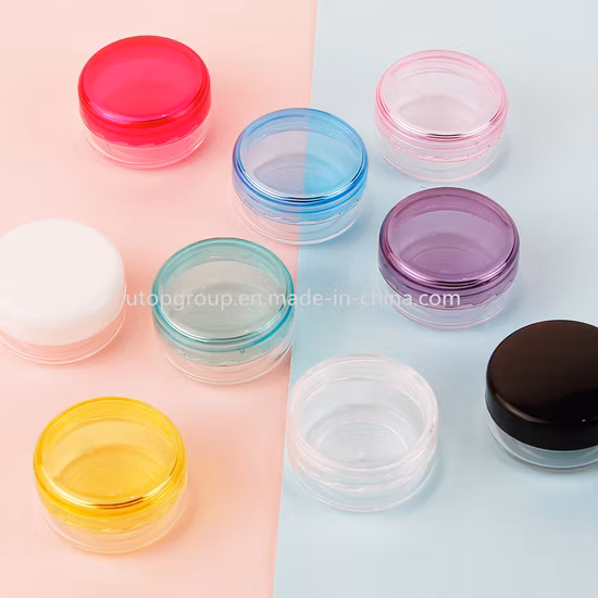 Cosméticos que empacotam o frasco plástico de creme para os olhos do potenciômetro de 3G 5g 10g